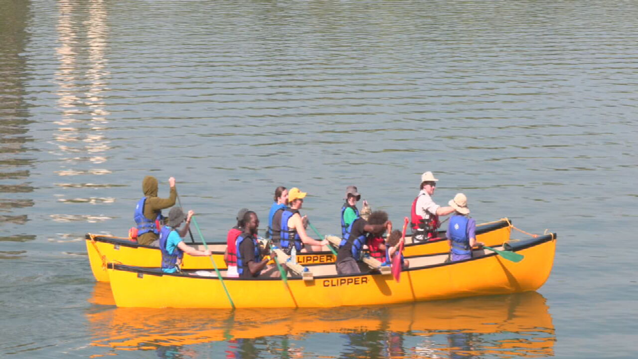 Family-friendly canoe adventure draws nearly 100 paddlers to Louisville's Shawnee Park